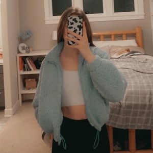 Urban Light blue Sherpa Zip up